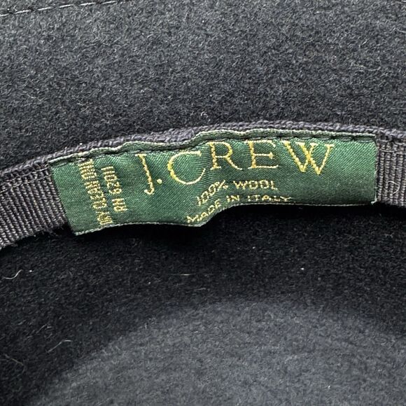 Vintage J. Crew Wool Hat Women’s Fedora Navy Blue One Size Minimalist 90s Y2K - Picture 5 of 6
